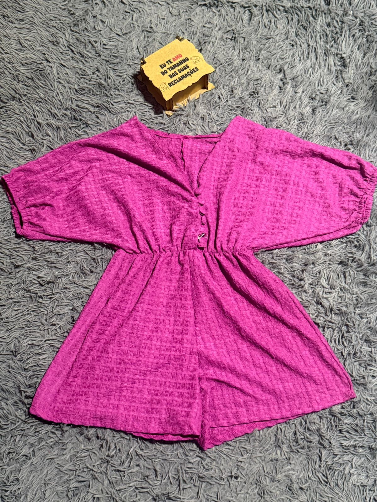 Macaquinho Plus Size Fúcsia (Flat V2)